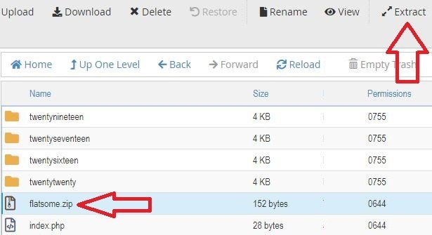 اپدیت قالب با cpanel