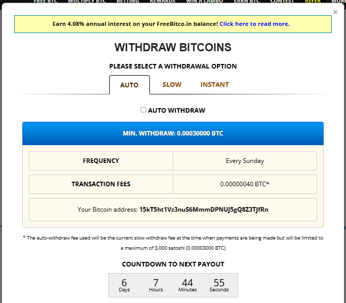 برداشت خودکار بیت کوین رایگان