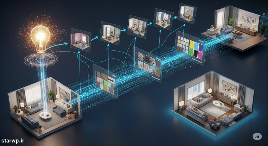 از جرقه تا چیدمان نهایی - طراحی سنگ و سبک و هر آنچه در ذهن دارین با هوش مصنوعی