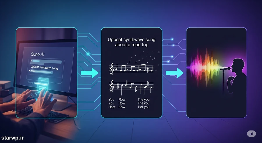 آموزش جامع ساخت موزیک با AI (مثال عملی با Suno)